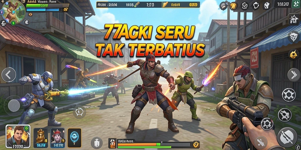 Screenshot menampilkan gameplay mendebarkan 77AG.