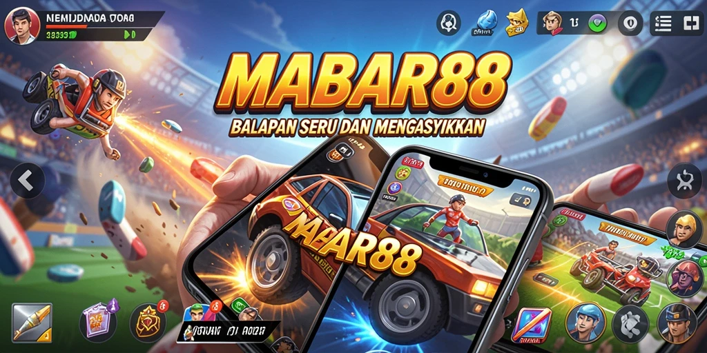 Tampilan gameplay balapan MABAR88 yang seru dan penuh aksi.