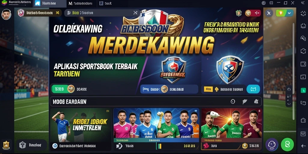 Tampilan gameplay sportsbook MERDEKAWING yang menarik dan interaktif.
