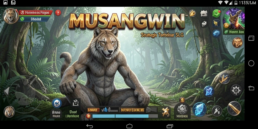 Tangkapan layar menampilkan pertempuran strategi yang mendebarkan dalam MUSANGWIN.