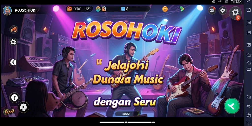 Tampilan gameplay ROSOHOKI yang interaktif dan penuh warna.