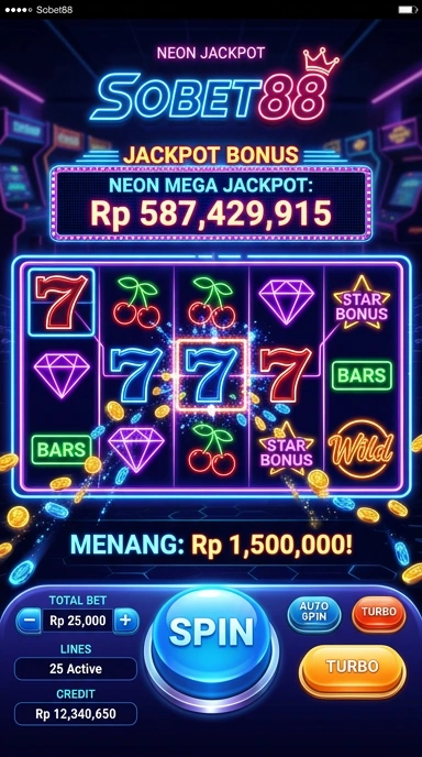 Tampilan antarmuka pengguna sobet88 yang intuitif.